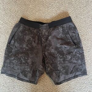 lululemon athletica Black and Gray Athletic Shorts